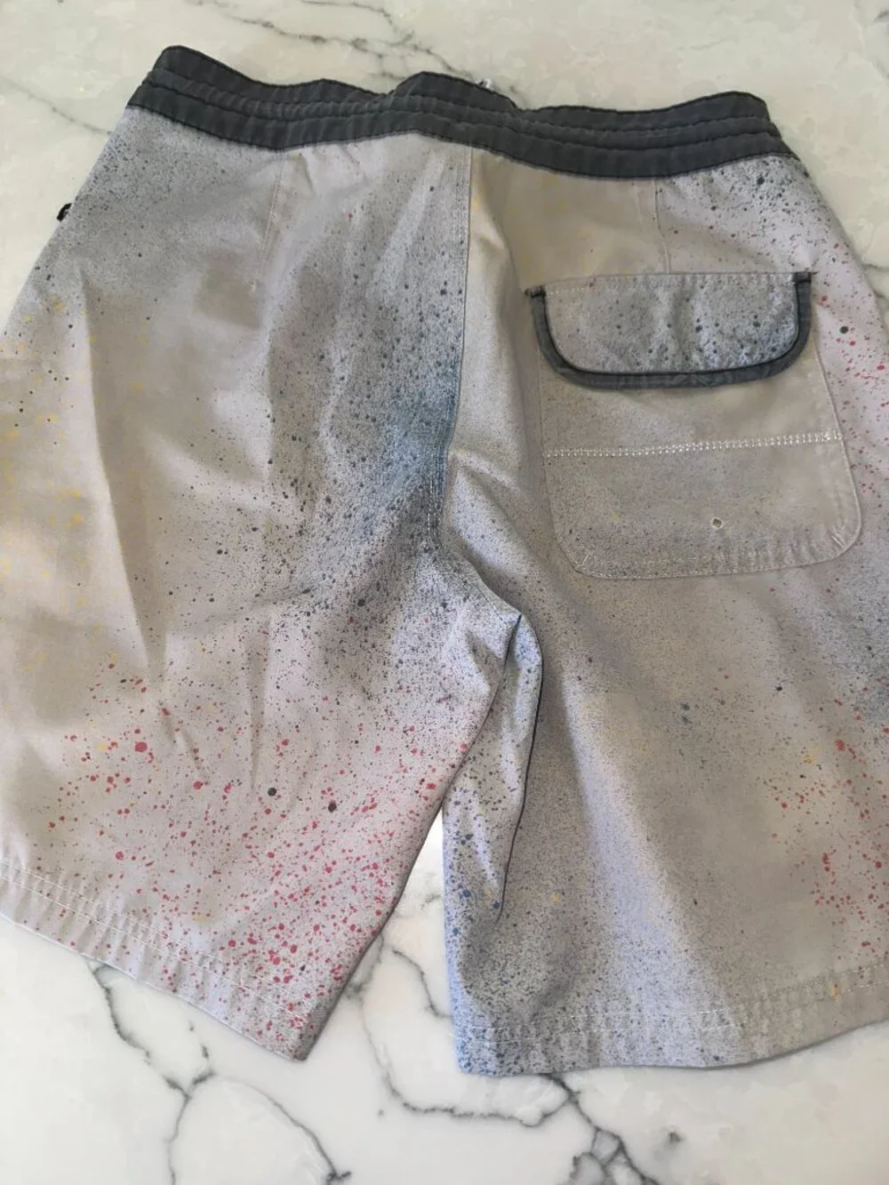 Alton Men's Paint Splatter Print Boardshorts